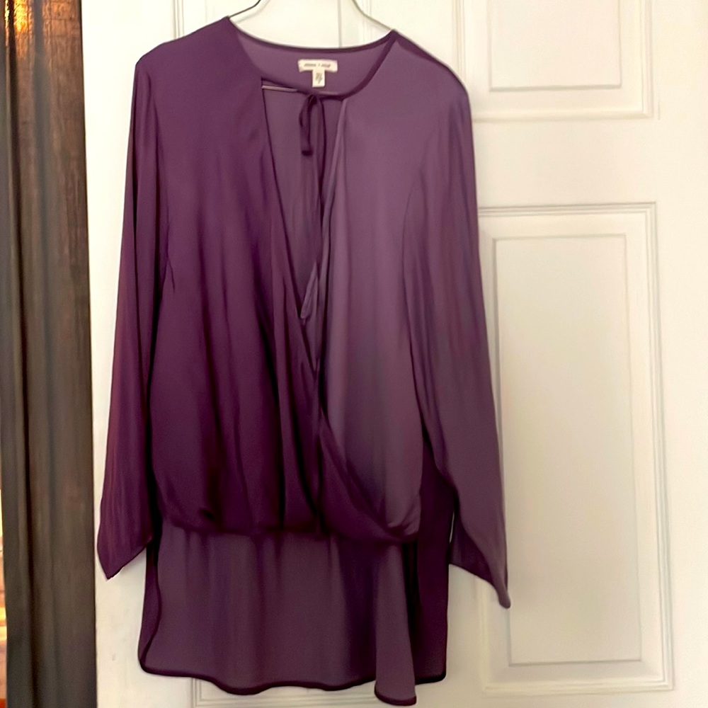 Classic, two tones rich purple, silk, easy to wear, size S